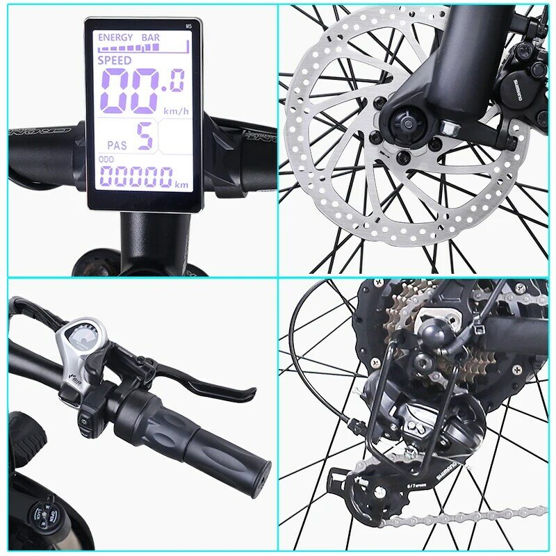 Rower elektryczny 1000W 48V17Ah bateria litowa 26 Cal 4.0 tłuszczu opony rower górski śnieg e-bike Shimano 21 prędkości ebike