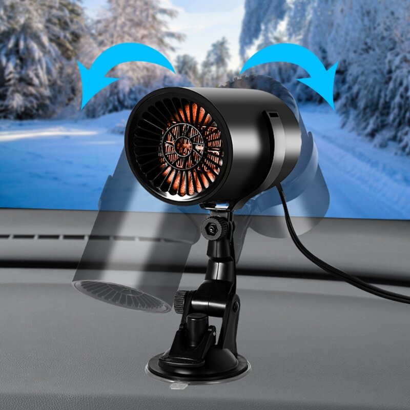 12/24V Car Electric Heater Heating Fan Warm Air Blower Baffle Defroster Demister