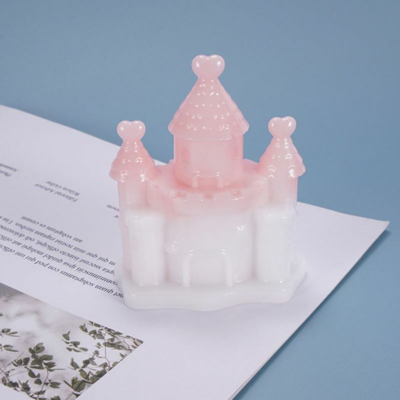 الراتنج الكريستال الايبوكسي قالب ثلاثي الأبعاد قلعة منزل الخيال قالب من السيليكون