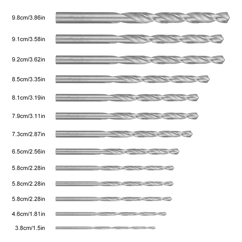 13Pcs Cobalt Drill Bit Set Spiral Screw Composite Tap Drill Bit Tap Twist Drill Bit Set Power Tools Kit for Cutting Drilling