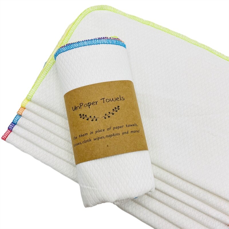 Nicht Papier Handtücher Wiederverwendbare Waschbar Papierlose Recycelt Birdseye Baumwolle Servietten Bad Rolle Reinigung Tuch Küche Unpaper Handtuch