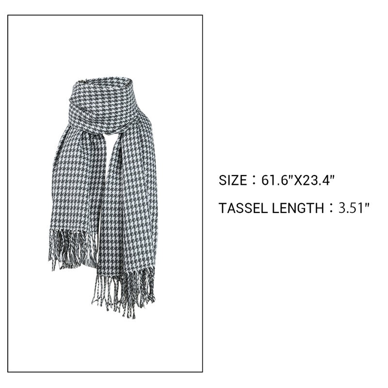 Ohyoga – écharpe en cachemire pour femme, châle à carreaux, longue enveloppe, accessoires d'extérieur, garde au chaud, hiver