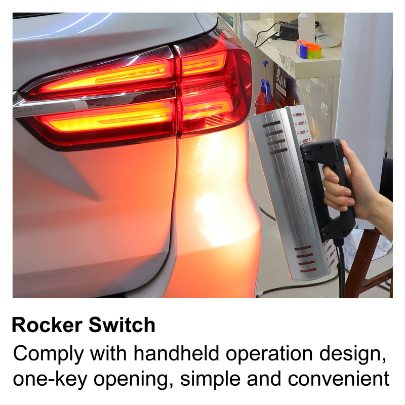 herramienta de reparación de pintura coche color infrarrojo luz de secado lámpara de endurecimiento 2 x 1000 W portátil de infrarrojos secador de pintura para el cuerpo del coche onda corta