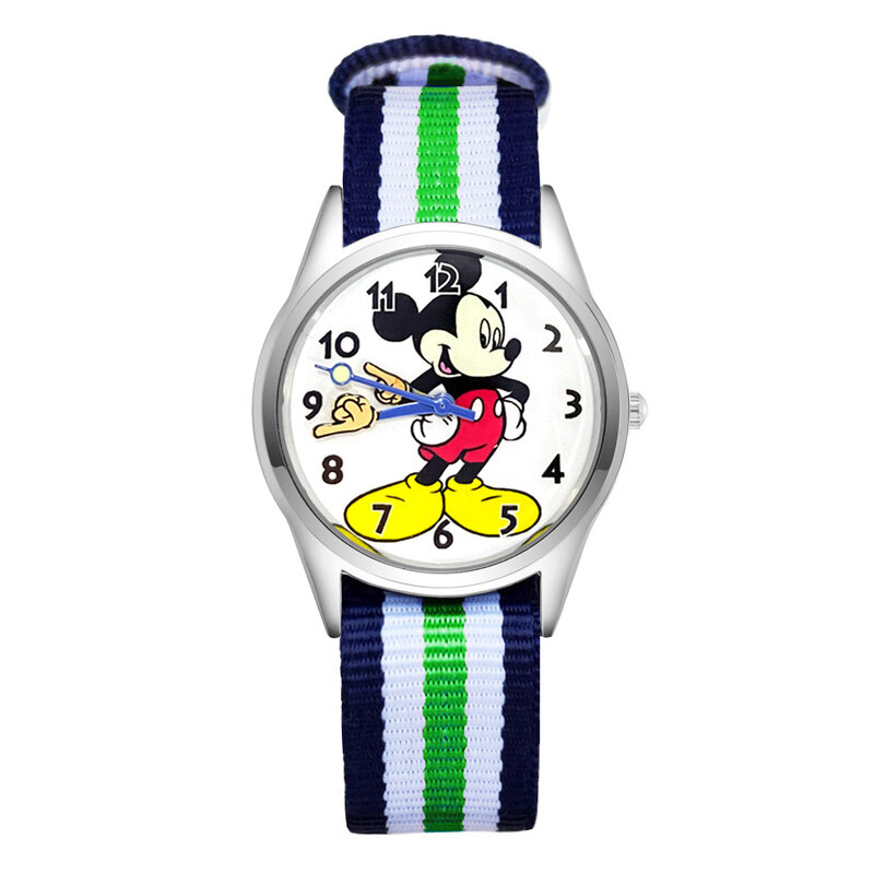 Relojes de estilo bonito de dibujos animados para mujer, niña, estudiante, niño, correa de nailon, reloj de pulsera de cuarzo Clcok JC72