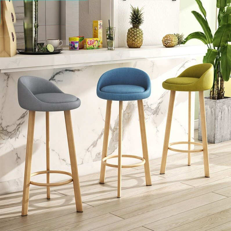 Барные стулья в скандинавском стиле, домашние высокие стулья, спинка, стулья для стола, современные минималистичные легкие роскошные высок...