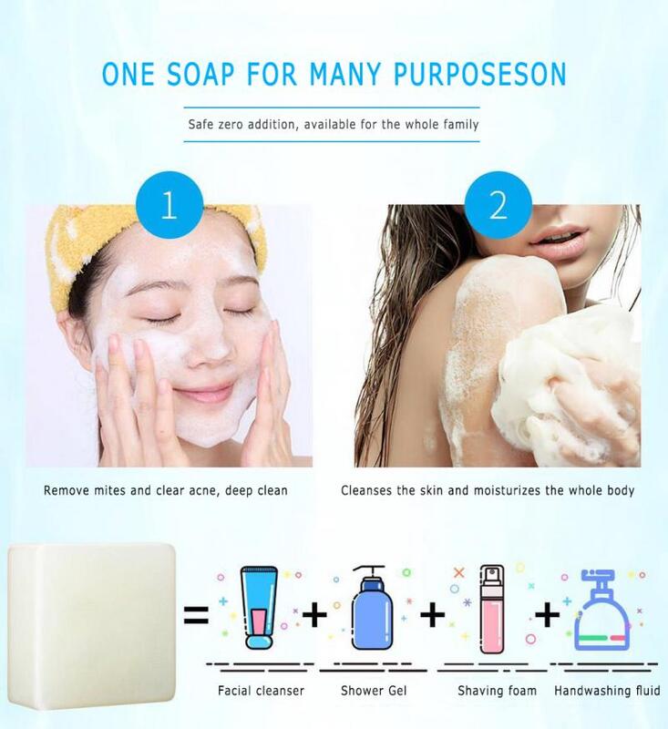 Goat Milk Sea Salt Soap Oil Control Remover Makeup Moisturize Face Wash Soap Face Care For Travel Wash Basis 65g