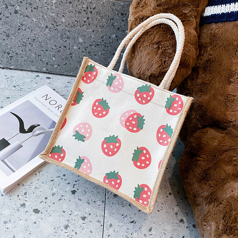 Luxus Leinwand Tasche Handtasche Frau Shopper Verschiedene Muster Nette Schulter Tote Faltbare Mehrweg Große Handtaschen Eco Stoff Baumwolle