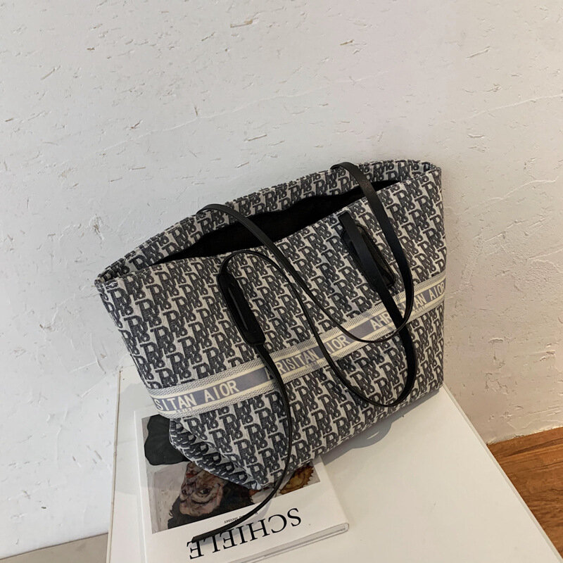Сумка-тоут женская из денима, Роскошный дизайнерский портативный саквояж из денима, простая вместительная сумочка на плечо, 2021
