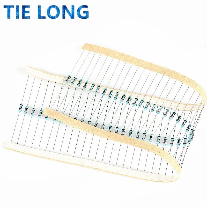 100Pcs 10K Ohm 1/4W Kim Loại Phim Điện Trở 1%