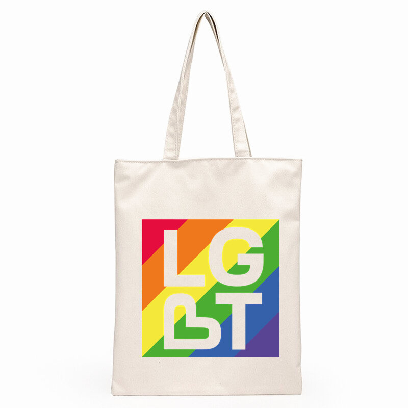 เกย์ Pride เลสเบี้ยนสายรุ้ง Lgbt Love Love Lgbt สไตล์แฟชั่นผู้หญิงไหล่กระเป๋าช้อปปิ้งกระเป๋าถือกระเป๋า Tote ...