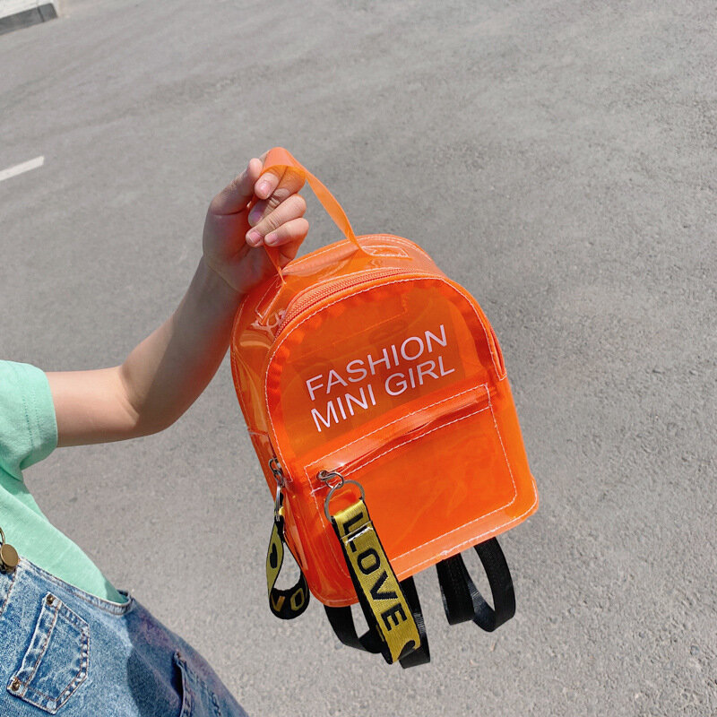 Custom กระเป๋านักเรียนโปร่งใสเด็กกระเป๋าเป้สะพายหลังเด็กนักเรียนอนุบาลและแนวโน้มแฟชั่น Mini Jelly ...