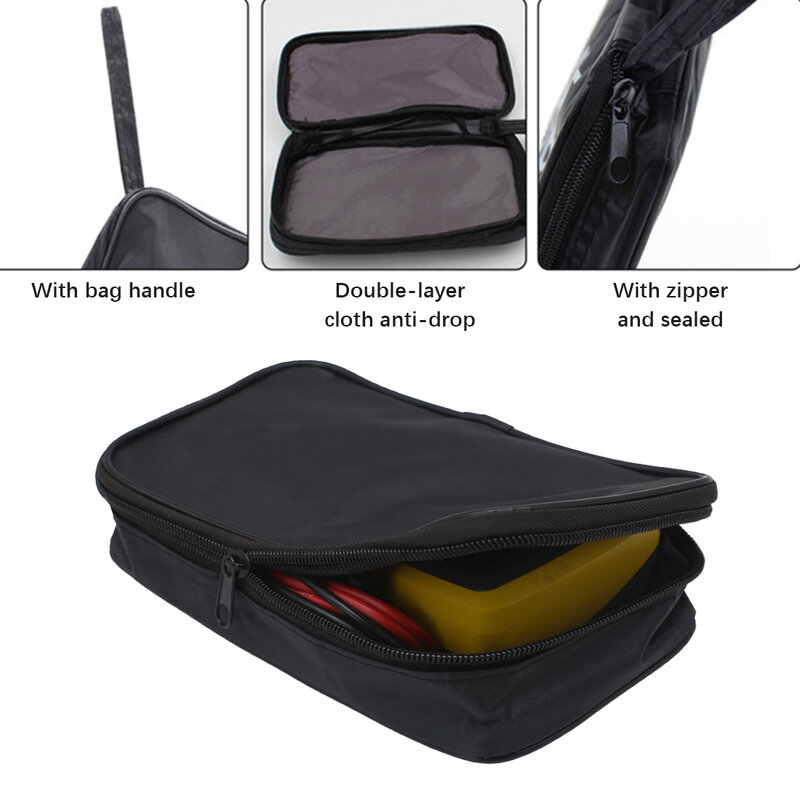 1Pcs Multimeter Black Colth Bag Durable Waterproof Shockproof Soft Case 23x14x5cm