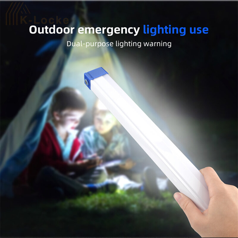 Luz LED de emergencia impermeable, recargable por USB, iluminación para mercado nocturno al aire libre, iluminación para acampada, brillo ajustable
