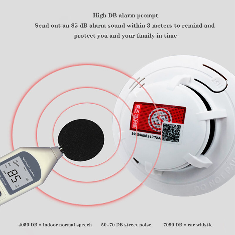 Draadloze Rookmelder Fire Speciale Alarm Sensor Rookmelder Onafhankelijke Detector Voor Smart Leven Home Security Bescherming