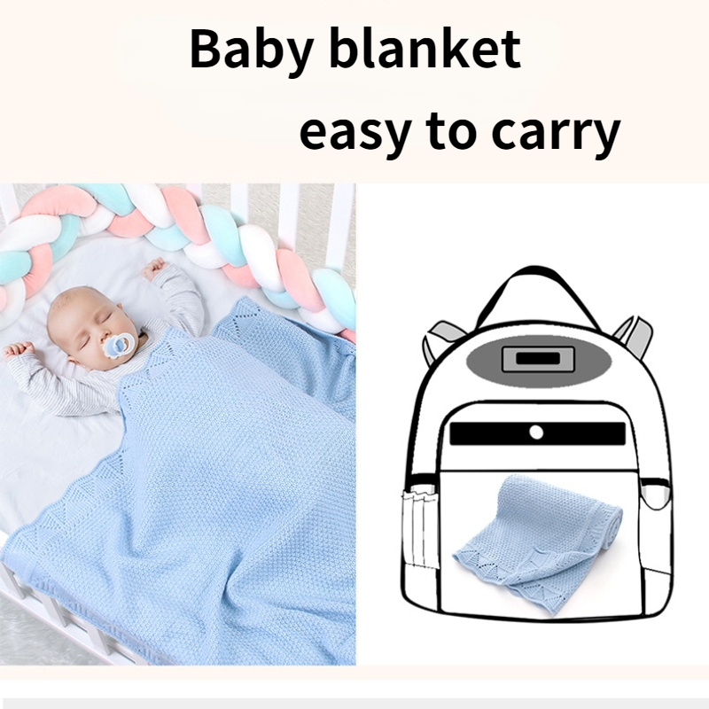 Manta de punto multifuncional hueca para bebés y niños pequeños, supersuave, envolvente, ropa de cama para bebés