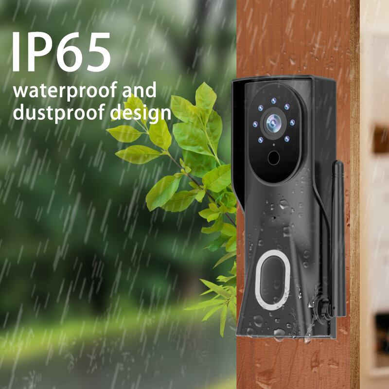 Elecpow – sonnette de porte intelligente, caméra WiFi, visiophone avec carillon, interphone vidéo HD IR, Vision nocturne, alarme de sécurité à distance