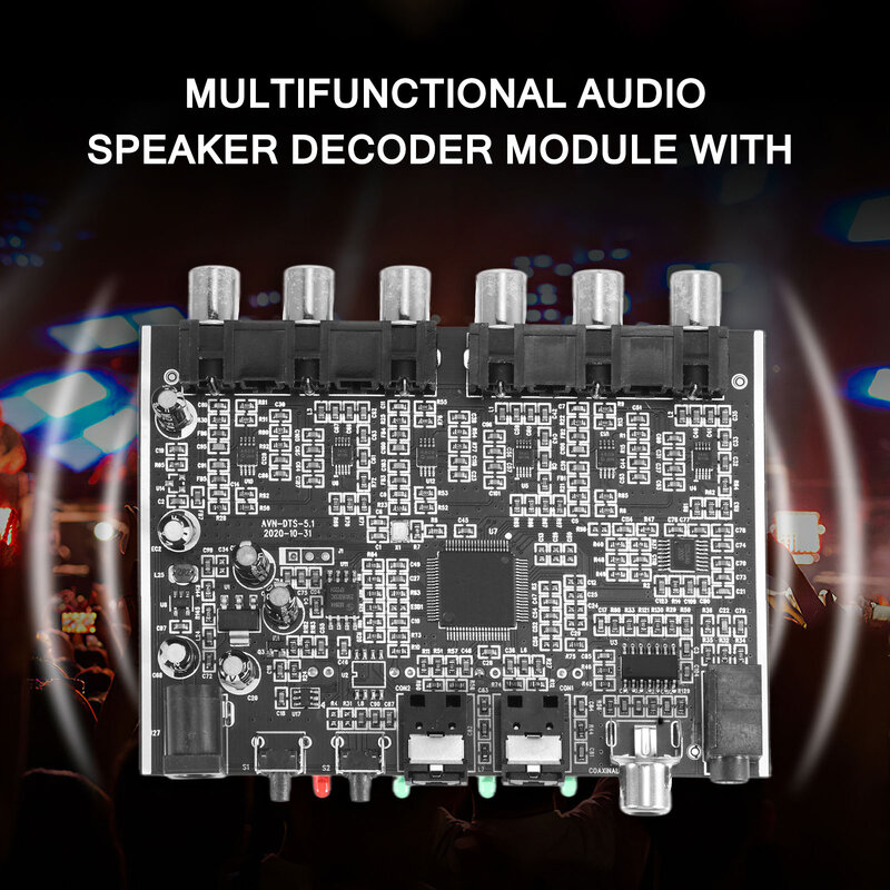 DAC Module 5.1 Channel AC-3 PCM Digital Optical Coaxial DTS RCA HiFi Stereo Audio Home Theater Decoder Amplifier Decoding Board