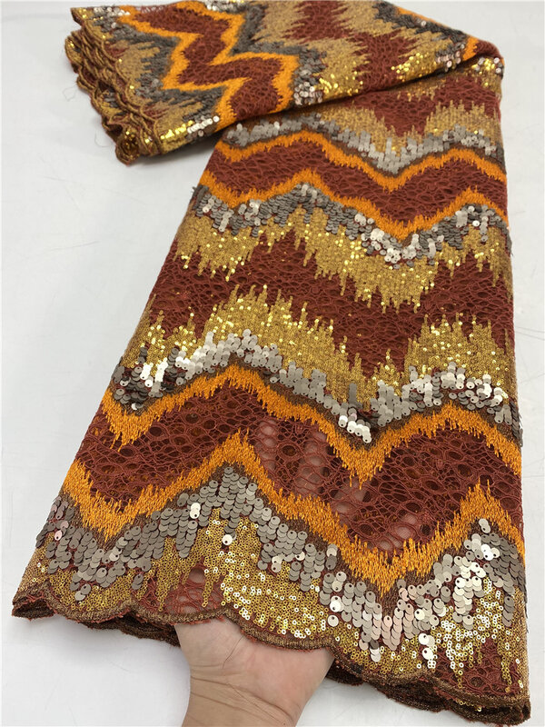 Tissu africain nigérian en dentelle pour robe de mariée, matériel de haute qualité, 2020, YA3537B-3
