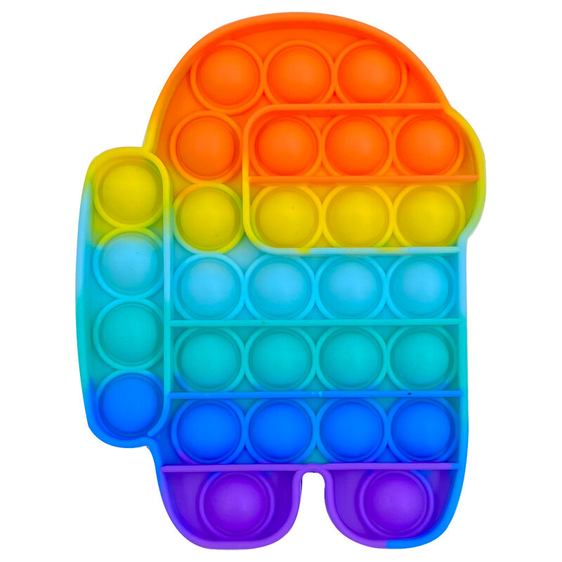 42ชนิดป๊อปฟอง Fidget ของเล่นเด็กผู้ใหญ่ Rainbow Unicorn Sensory ของเล่นออทิสติกความเครียด Reliever ของขวัญ