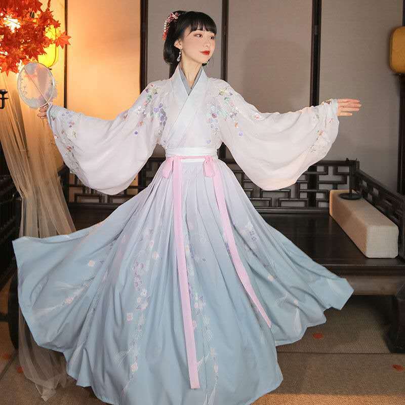 Vestido Hanfu tradicional chino antiguo, traje de princesa para mujer, baile folclórico, actuación en escenario, traje chino para mujer