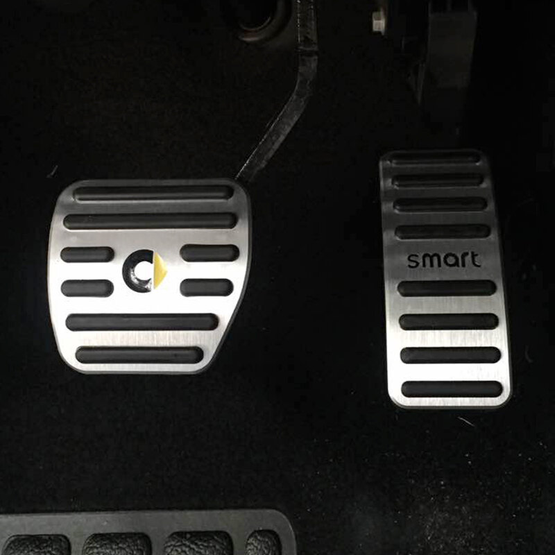 메르세데스 스마트 453 자동차 가속 가스 페달 브레이크 발판 수정 액세서리, 2 대 4 차 스티커 스타일링, 2 개
