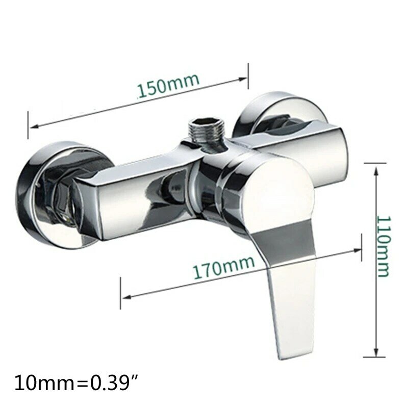 Bathtub Hot and Cold Mixing Water Faucet Sink Spray Double Shower Head Deck Taps
