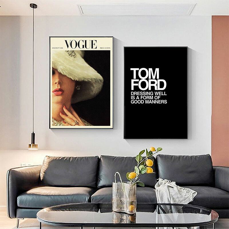 Póster de Tom Ford Vogue edición de otoño, pintura en lienzo, impresión artística Vintage, cuadro de pared con cita moderna para decoración del hogar y sala de estar