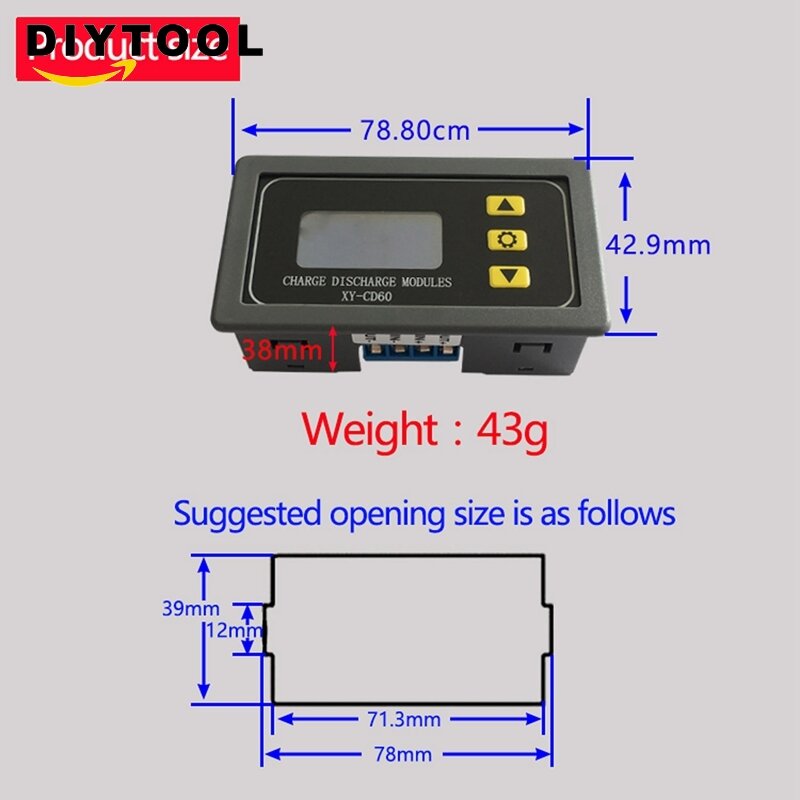 6-40V Batterie Ladegerät Entlader Modul Unterspannungsschutz BSG