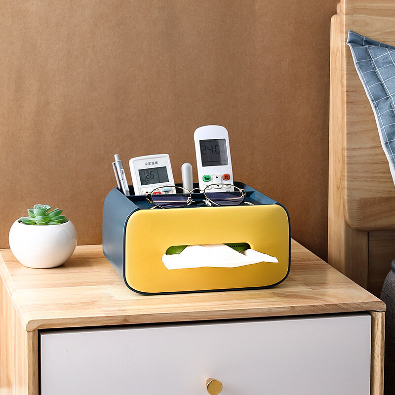 TEcoco serwetnik home salon sypialnia jadalnia kreatywny śliczne proste wielofunkcyjne pudełko na chusteczki do przechowywania pilota