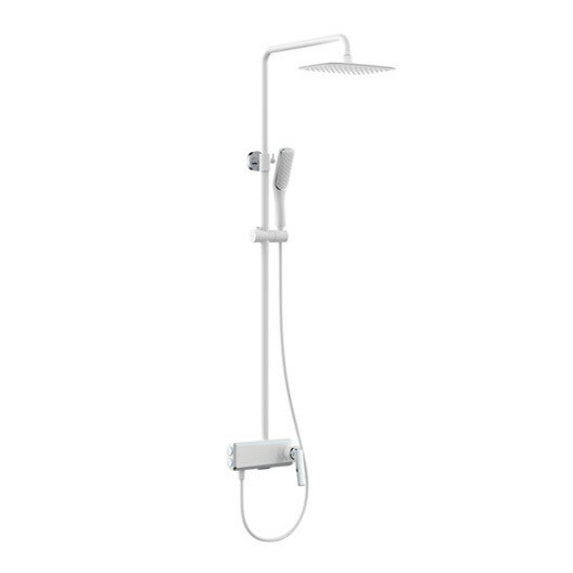 VOURUNA Luxurious Exposed White&Golden Bathroom Shower Set 2020 New Arrival Patent Design