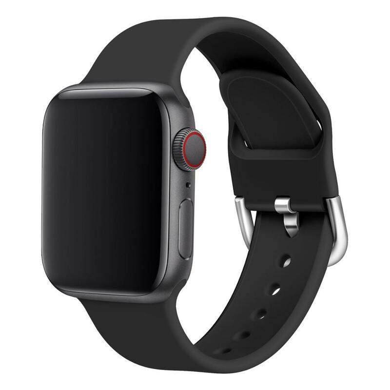 Silikonowy pasek na pasek do Apple Watch 42mm 38mm 44mm 40mm Iwatch opaski bransoletka dla Apple zegarek pasek Series4 /3/2/1 81007