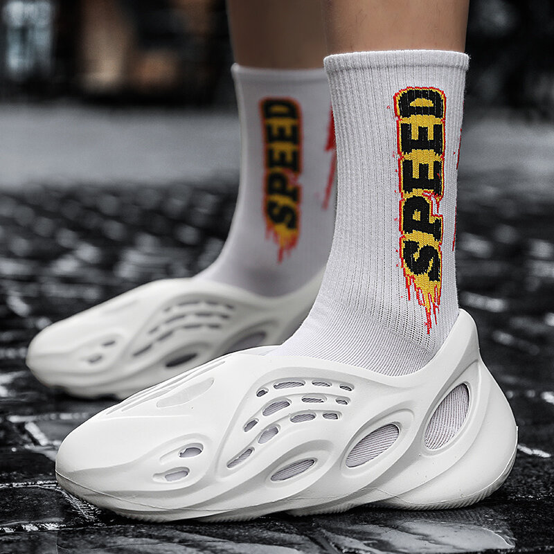 แฟชั่นรองเท้าแตะ Unisex หญิงโฟม Runner ฤดูร้อนกีฬารองเท้าแตะลื่นรองเท้าแตะชายหาดลำลองรองเท้าแตะช...