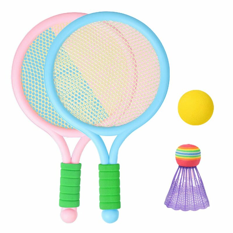 Conjunto de raquete de badminton tênis para crianças 17 Polegada raquete com 1 bolas de tênis 1 bolas badminton para a criança indoor/outdoor sports