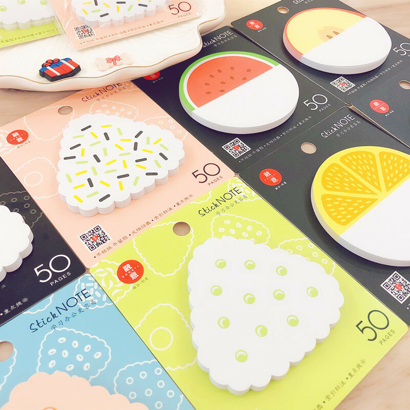 1 PC Cute Cartoon Rice Ball  Notes Fruit Notes Student Message Notes Creative N Times  Notes