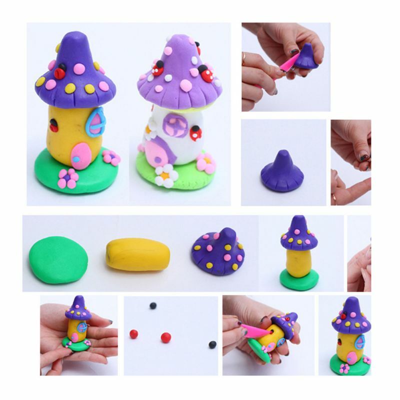 50 Colors Polymer Clay, DIY Soft Molding Craft Oven Baking Clay Blocks Birthday Gift for Kids Adult (50 Colors with Box) T8ND