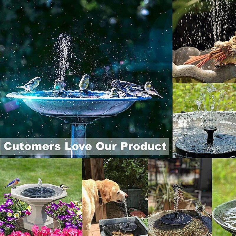 Плавающий садовый фонтан на солнечной батарее, декоративный водяной фонтан, пруд с питанием от солнечной панели, для украшения сада, птичье...