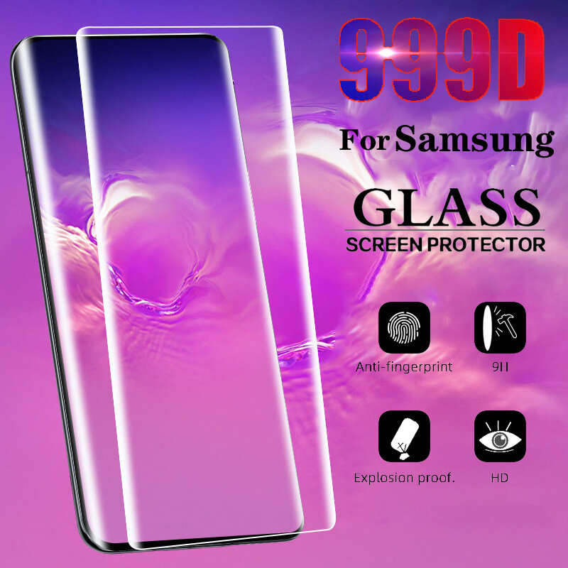 De vidrio templado para Samsung Galaxy S10 Plus de S9 S8 Protector de pantalla S20 S21 S10e S 9 10 8 Nota e 20 Ultra S10 5G Nota 8 9 10