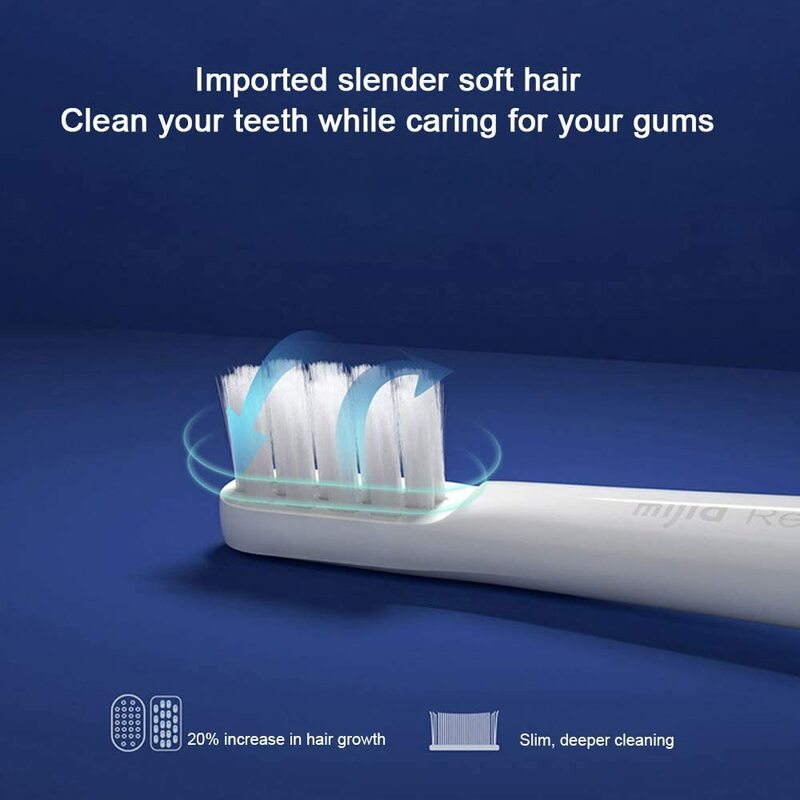 فرشاة أسنان كهربائية T100 ، فرشاة أسنان ذكية ، USB قابلة لإعادة الشحن ، IPX7 ، مقاومة للماء ، رأس فرشاة أسنان بالموجات فوق الصوتية