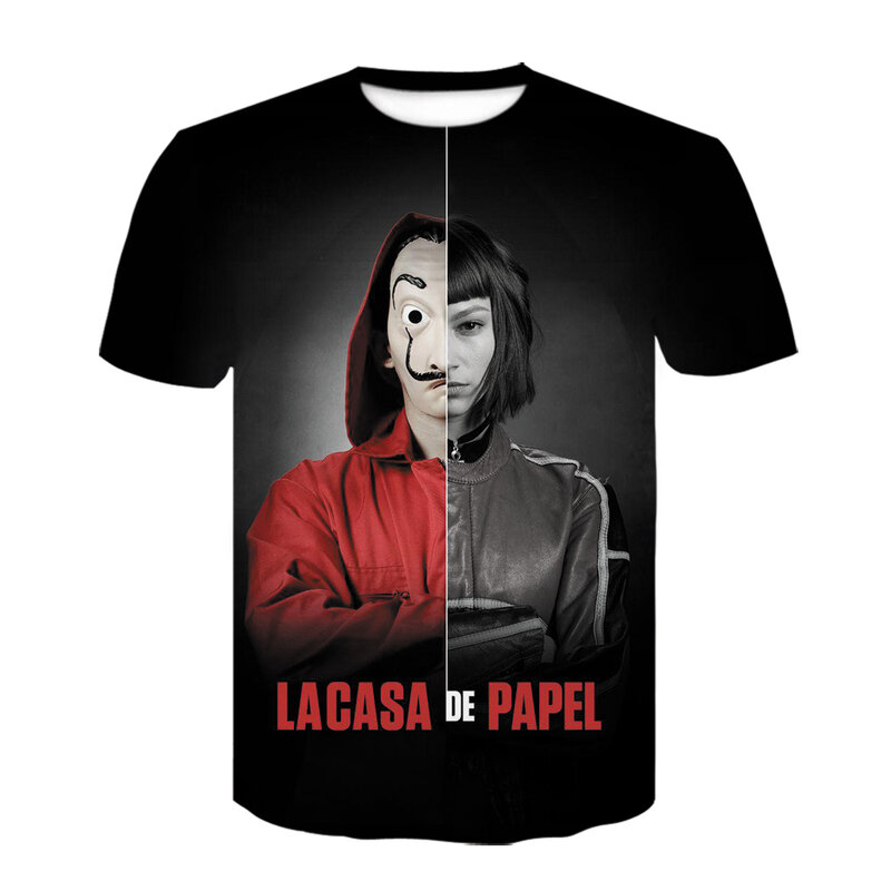 T-shirt The House Of Papel La Casa De Papel pour hommes, décontracté, en Vogue, masque Dali Casa De Papel, 2021