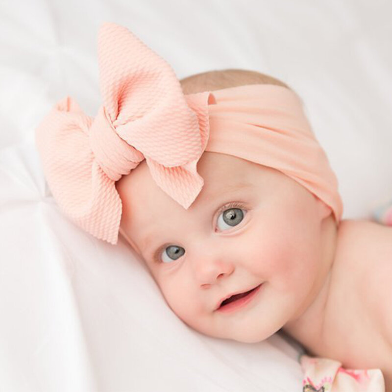 Chapeau pour bébé, accessoires avec nœud papillon, bonnet de bébé solide, grand bonnet à nœud papillon pour filles, 2020