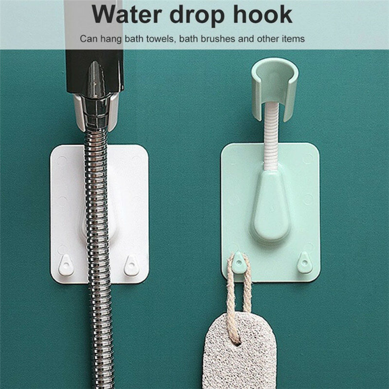 Supporto regolabile a 360 ° per doccia universale montaggio a parete autoadesivo staffa per soffione doccia Base per doccia supporto per mensola senza punzonatura