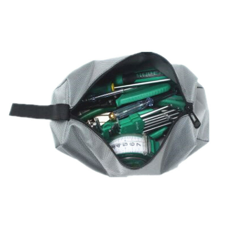 Bolsa de herramientas de mano, bolsa organizadora de lona impermeable para tornillos pequeños, clavos, brocas, piezas de Metal, 1 ud.