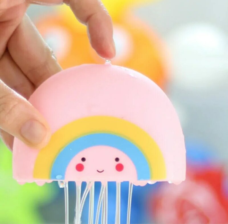 4 개/대 귀여운 아기 목욕 장난감 욕실 놀이 물 스프레이 도구 구름 샤워 부동 장난감 어린이 목욕 물 장난감