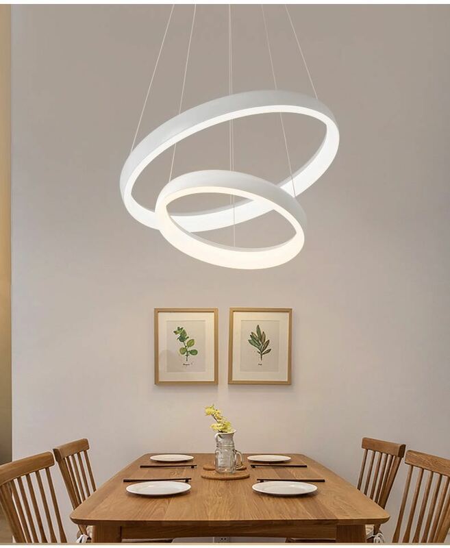 Panasonic luz pendente de led circular, luz criativa de linha longa para restaurante, quarto, sala de estar, cozinha