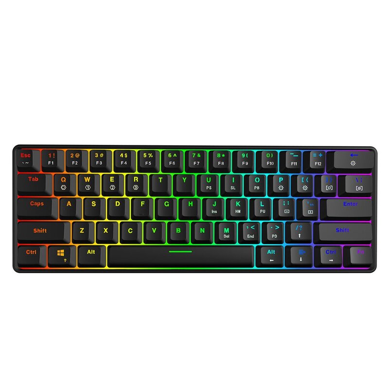 GK61 teclado cambiable 60% RGB Kit personalizado placa de montaje PCB caja Gamer teclado de sensación mecánica teclado para juegos teclado RGB
