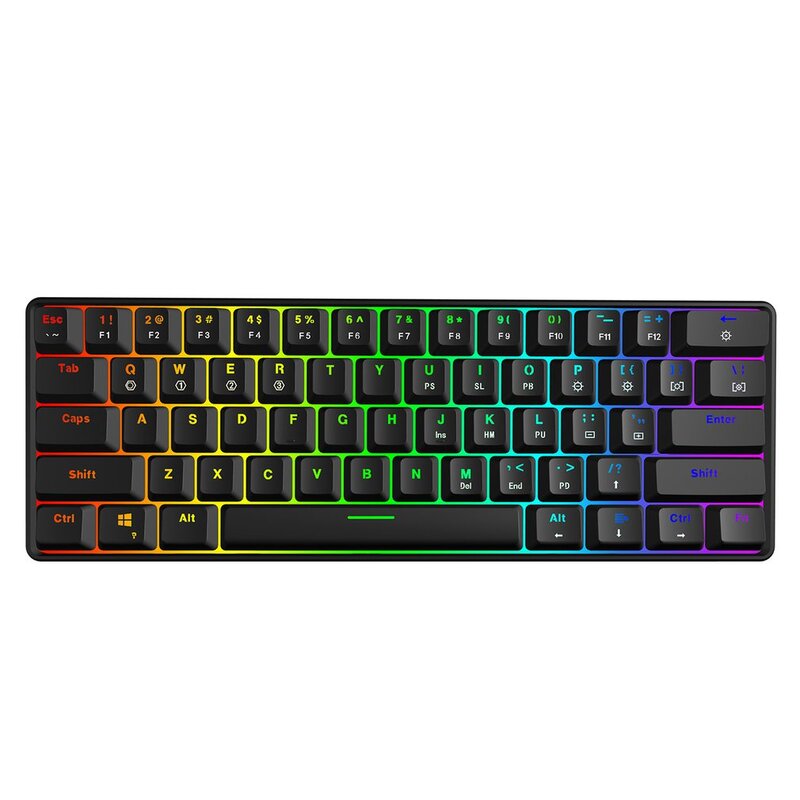 GK61 échangeable 60% rvb clavier personnalisé Kit PCB plaque de montage boîtier Gamer mécanique sentiment clavier jeu rvb clavier