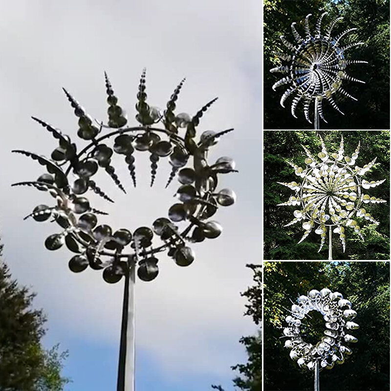 Einzigartige Und Magische Metall Windmühle Outdoor Wind Spinner Wind Fänger Hof Terrasse L Granne Garten Dekoration