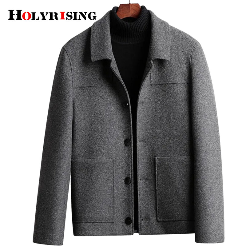 wool jacket for men sobretudo masculino korean leisure fleece overcoats luxury cashmere trench pocket casual тренч мужской 19650