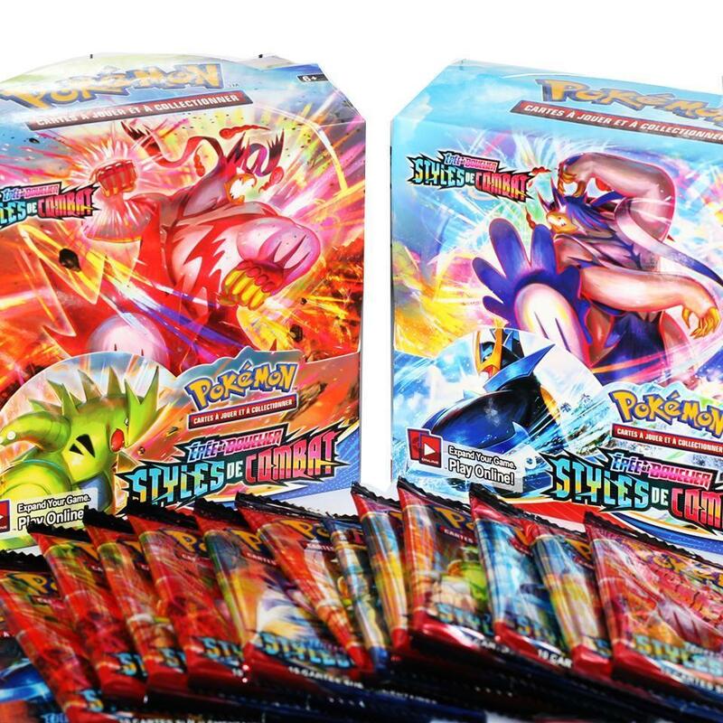 9PCS French Pokemon Cards Sword And Shield Battle Styles Full Sealed Retail Box Evolving Skies Pokemones Card For Children Gifts