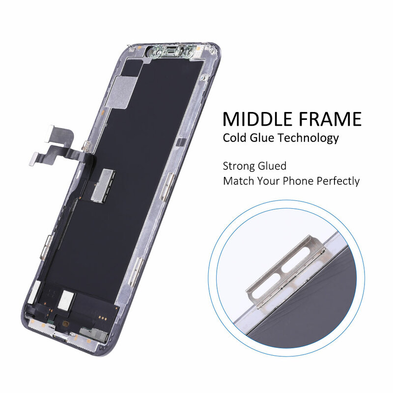 Pantalla LCD OLED para móvil, montaje de digitalizador táctil 3D compatible con iPhone X, XR, XS, XSMAX, 11, 12 Pro Max